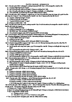 Ôn tập chuong I - Hình học 8